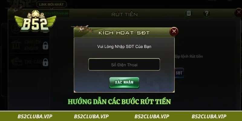 Rút tiền B52 2 Hướng dẫn các bước rút tiền